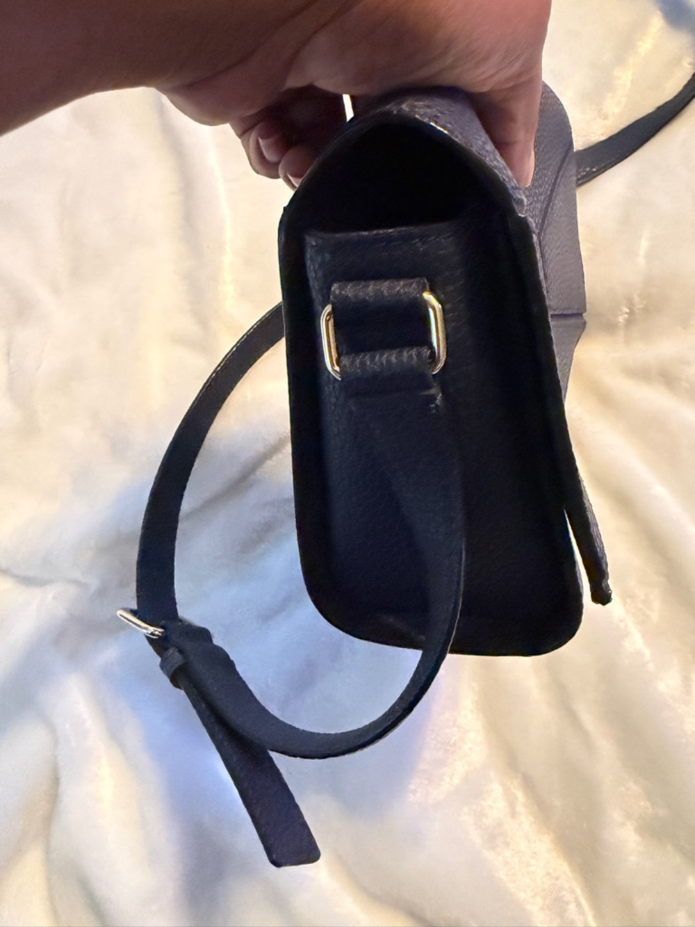kate spade pebbled navy leather crossbody with bow detail - Picture 10 of 16